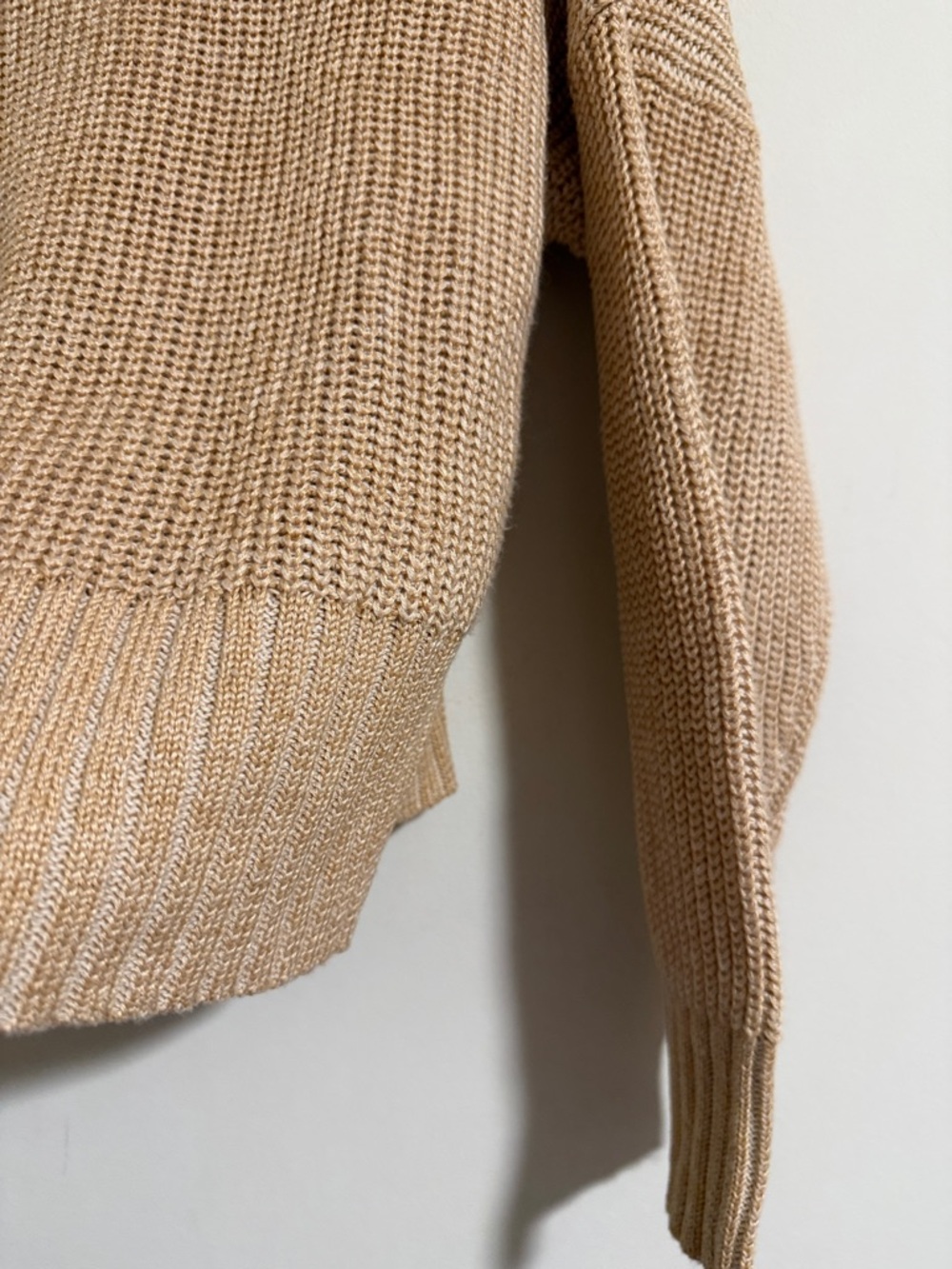J. Crew Ribbed funnelneck sweater in linen-cotton blend crop size Small - Picture 6 of 8